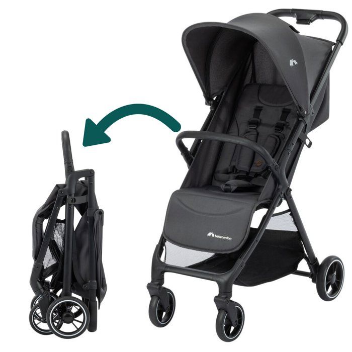 Poussette Canne Bebeconfort Azur 0-15 Kg – Pliage Automatique, Panier Spacieux
