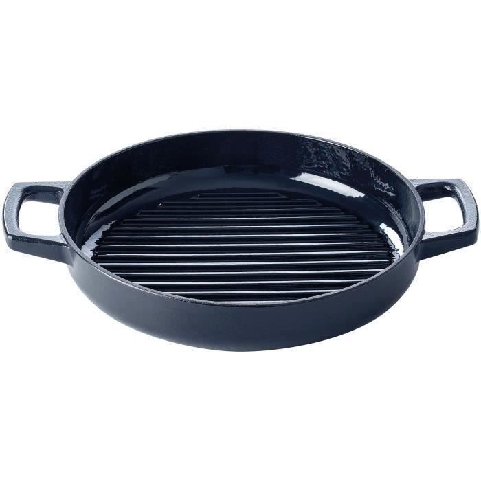 BEKA Poêle grill fonte Ø28 cm - Noir