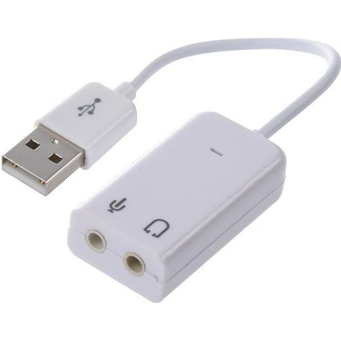 CABLING® Adaptateur cable carte son USB 2.0 male vers 2 jack
