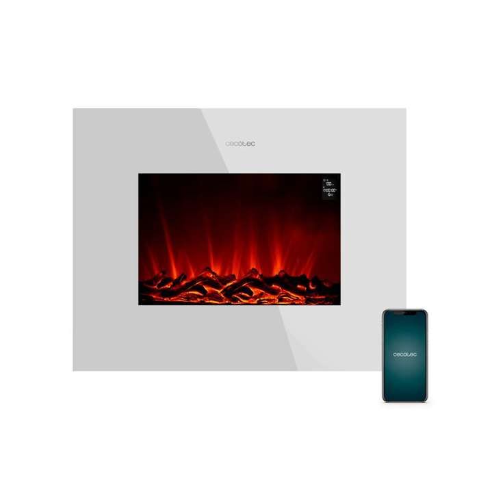 Chemin&eacute;e &eacute;lectrique ready warm 2690 flames connected white