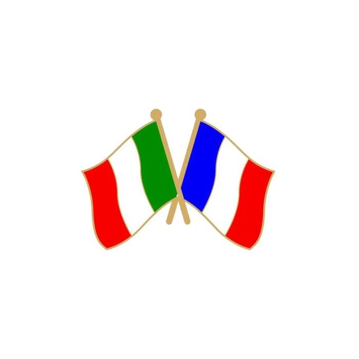 Pin's Drapeaux Jumelage France-Albanie - En Acier - Cérémonies Officielles - Neuf Étiqueté