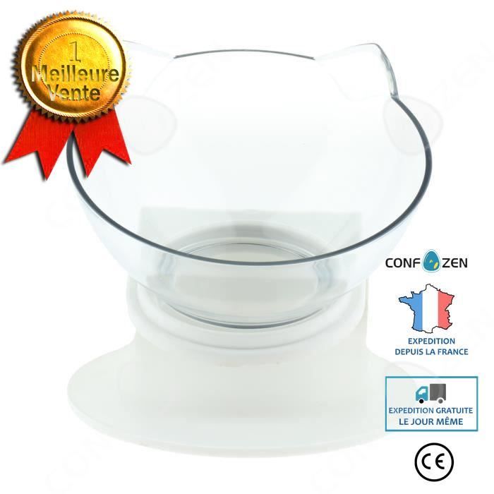 Comparer les prix de CONFO Bol Chien Surélevé Gamelle de Distributeurs Nourriture et Eau Antidérapant pour Chien de Compagnie