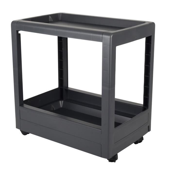 Desserte MOBILO 2 étagères - Anthracite - 28 x 42 x 44 cm