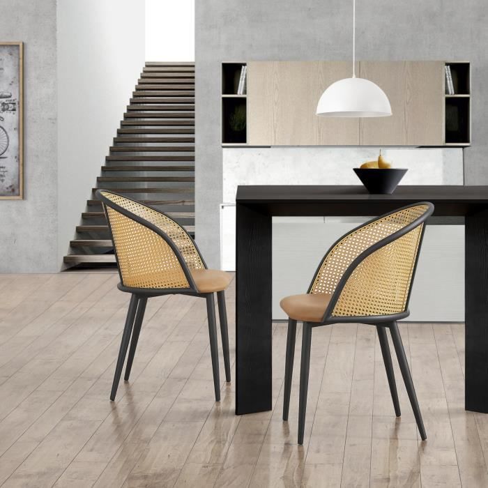 Lot de 2 chaises de salle à manger Gagnef 82 x 56 x 55 cm marron