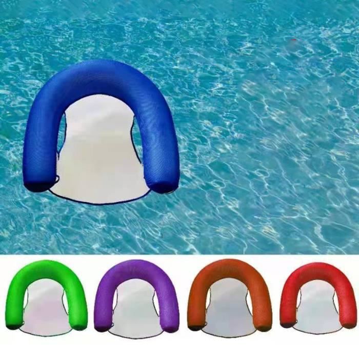 Flotteurs de piscine pour adultes | Grand appui-tête ergonomique à paillettes | Flotteur de piscine gonflable | Hamac d'eau gonflable – pour parc aquatique, fête, bronzage, lac et plage