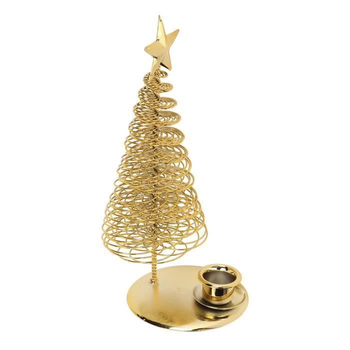 Bougeoir d'arbre de Noël Bougeoir Sapin de Noël Doré, Chandelier Outils