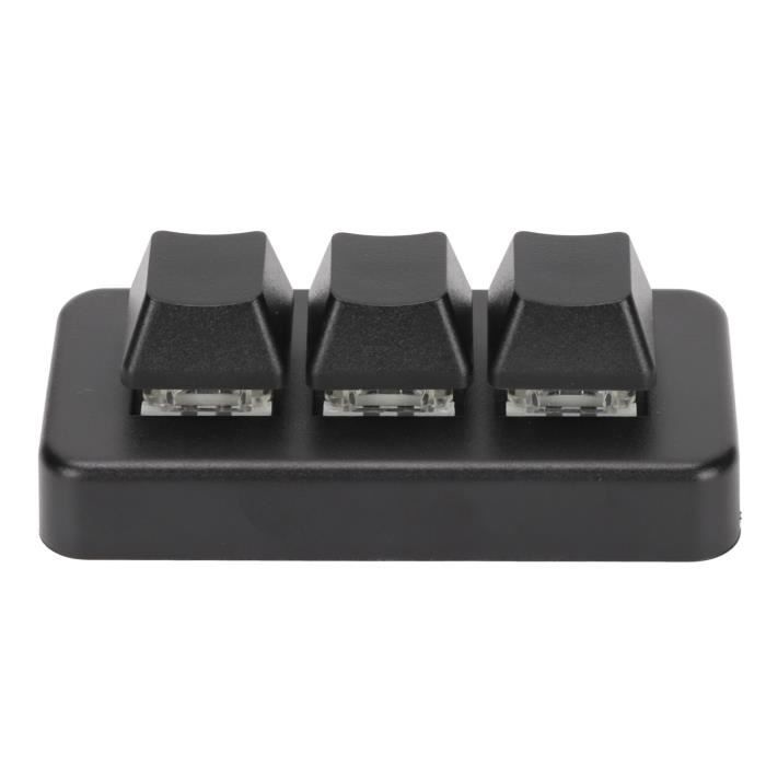 Fdit clavier macro clavier 3 touches rgb r tro clairage usb 2 4g sans