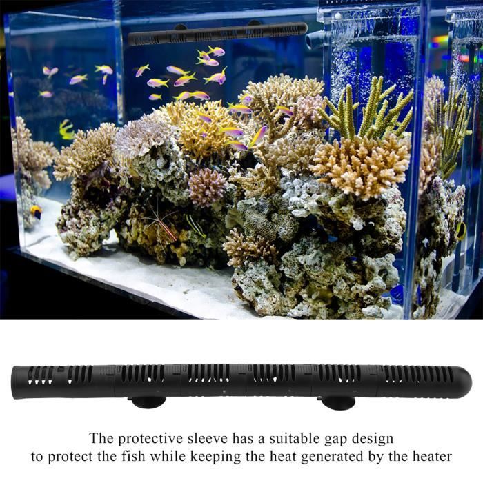 Comparer les prix de Aquarium Fish Tank chauffant le manchon du chauffage résistant à la chaleur protectrice du poisson plastique noir