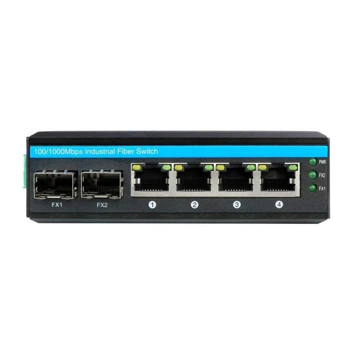 Commutateur Réseau Gigabit 2 Ports RJ45 - Switch Sélecteur Mécanique Key Press Pour Réseau Interne/Externe Plug & Play