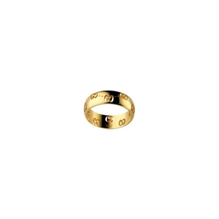 gucci - gucci bague icône gras en or jaune 18 kt mesures 12 246470 j8500 8000