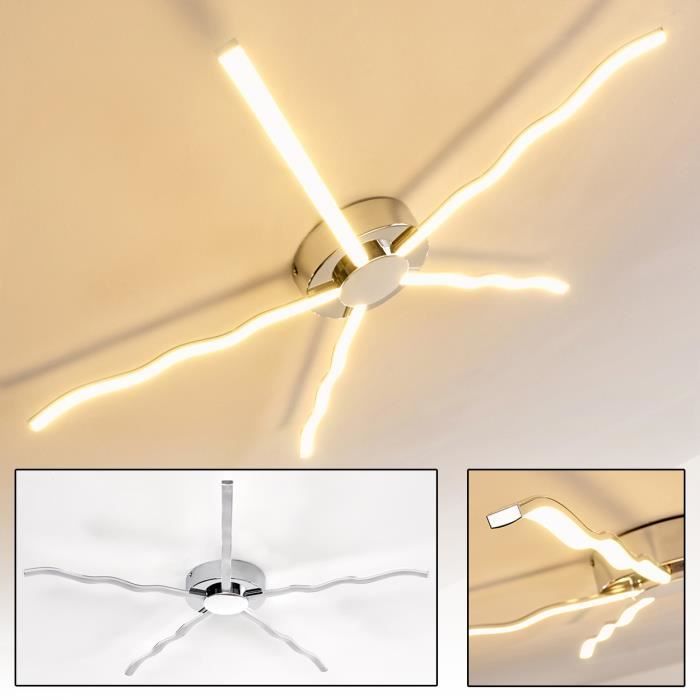 Plafonnier LED Hofstein – Blanc – Métal – Lampe Suspendue Pour Séjour