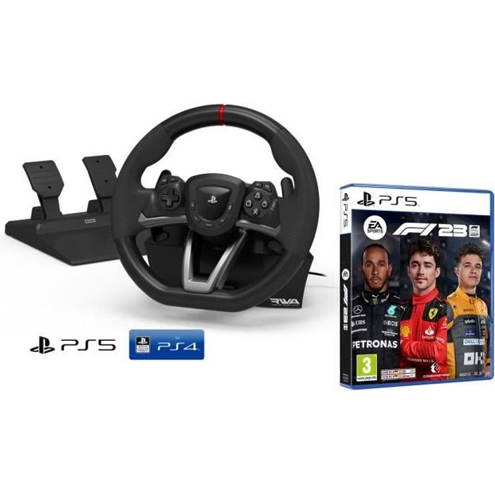 Volant PS5 et pédales Sony Playstation 5 sous licence PS5/PC [Nouveau  modèle compatible avec PS5] + F1 2023 Formule 1 2023 [PS5] - Cdiscount  Informatique