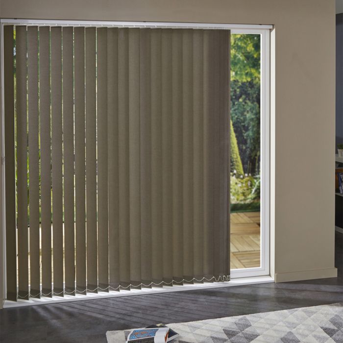 Lot De 5 Lamelles Verticales 89 Mm Unies Poivre - Tamisantes Pour Store Californien - Hauteur 280 Cm