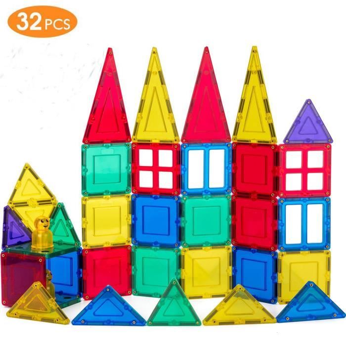 32 PCS Blocs Magnétiques Jouets Magnétiques Pour Enfants De ...