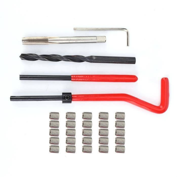 Kit De Réparation Filetage 15 Pièces Acier Inoxydable M14x2 - Outil Taraud Foret Pour Voiture Et Mécanique