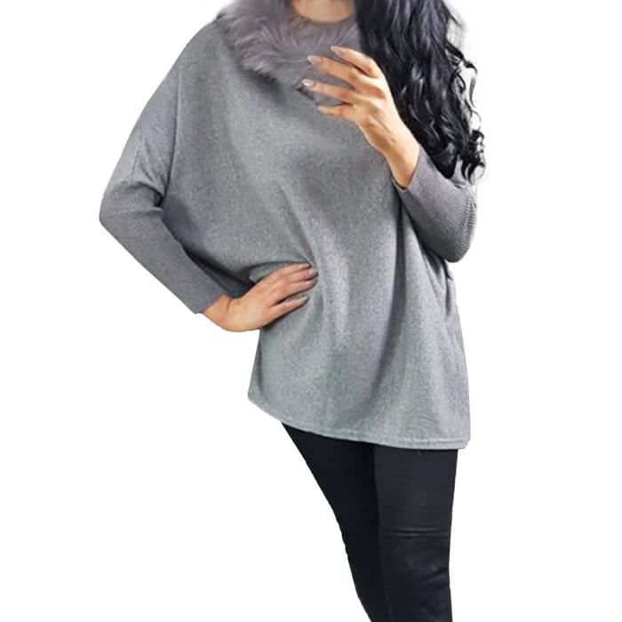 robe pull fourrure manche