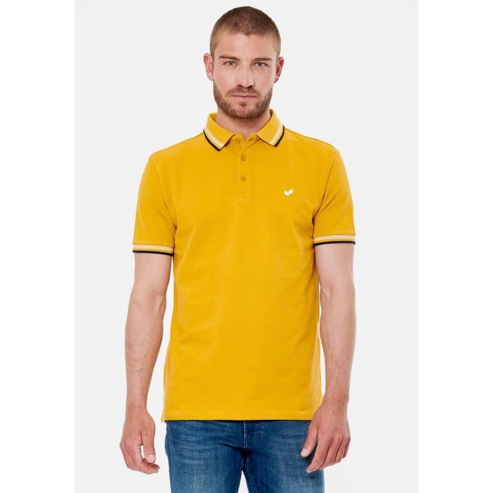 KAPORAL - Polo moutarde homme 100% coton bio RAYOC