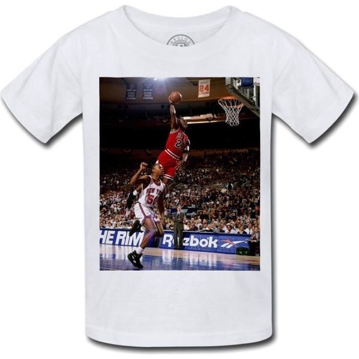 T-shirt Enfant Michael Jordan Poster Dunk Chicago Bulls New York