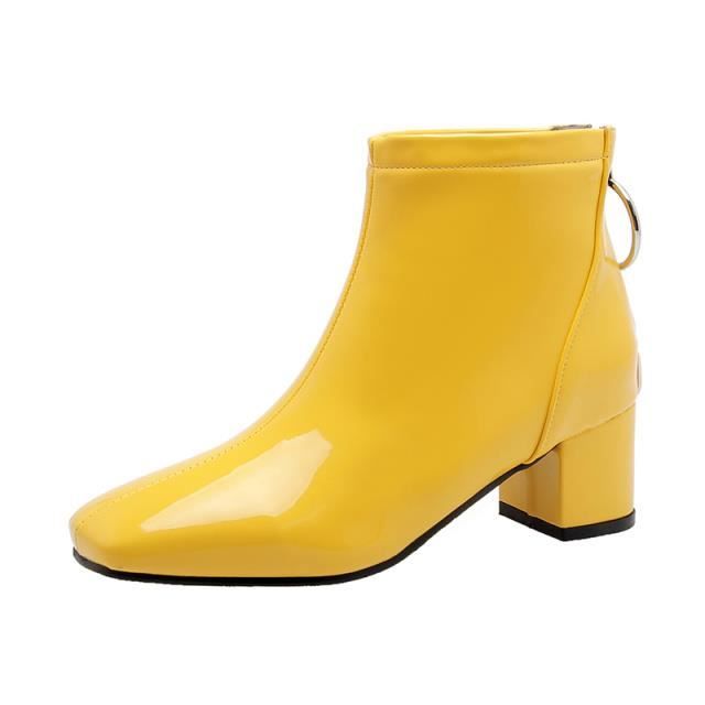 Yellow Bottines Courtes Pour Femmes Chaussures De Fête Décontractées  élégantes Résistantes à L'eau Yellow - Cdiscount Chaussures