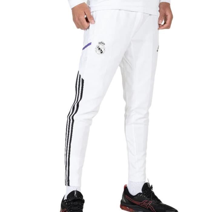 Pantalon d'entraînement de football blanc pour homme Adidas Real Tr Pnt
