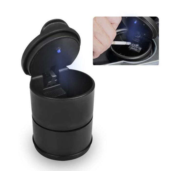Cendrier De Voiture LYCXAMES Avec LED - Auto-extinguible Et Sans Fumée - Portable Pour Camping Et Bureau