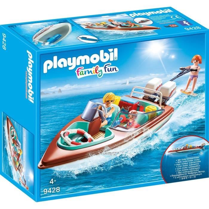 PLAYMOBIL Family Fun Vacanciers avec vedette et moteur