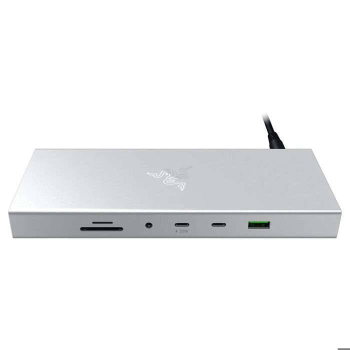 Station daccueil - Razer - USB 4 - 14 Ports - Double sortie daffichage - Blanc - 180W