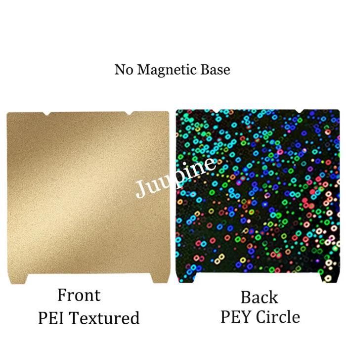 Plaque De Construction Double Face PEI + PEO 184x184 Mm - Pour Bambu Lab A1 Mini, Acier à Ressort