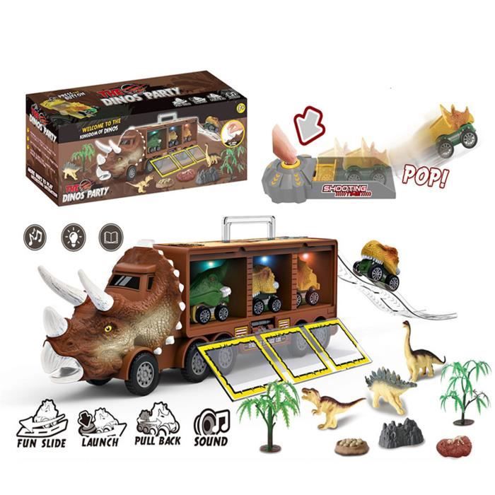 Kiztoys Voiture Telecommandé Enfant, 4WD RC Dinosaure Monster Truck Tout Terrain Jouet Vehicule Avec Pulverisation Brumisatio Amz