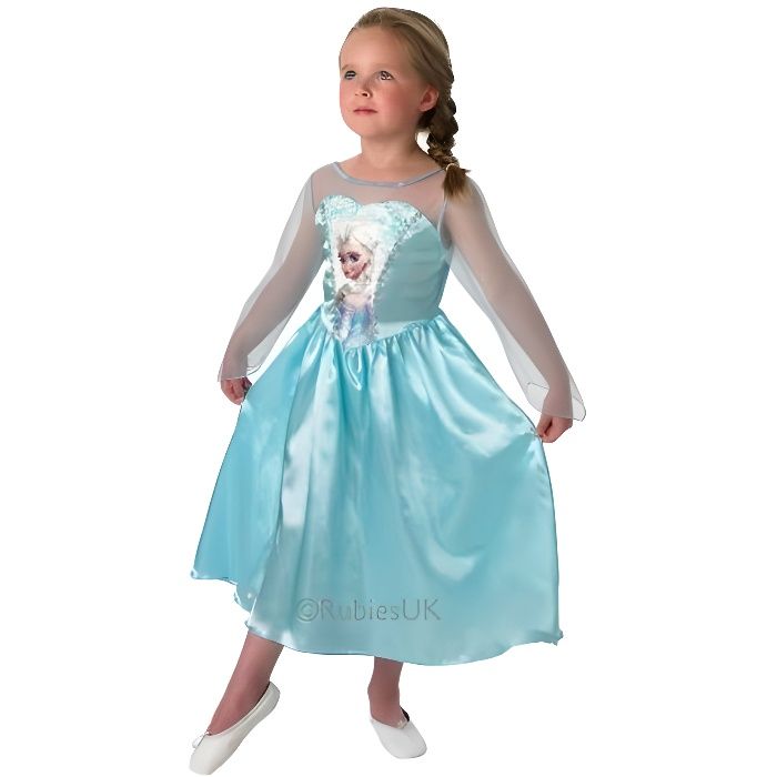 Rubie's 889542M deguisement robe Frozen, La Reine des Neiges Elsa, Taille 5/6  ans - Cdiscount Jeux - Jouets
