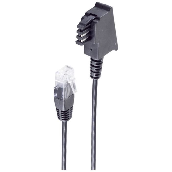 Vdsl Rj45 Câble adaptateur DSL - SHIVERPEAKS - 0,5 m - TAE F mâle → RJ45 8P2C ...