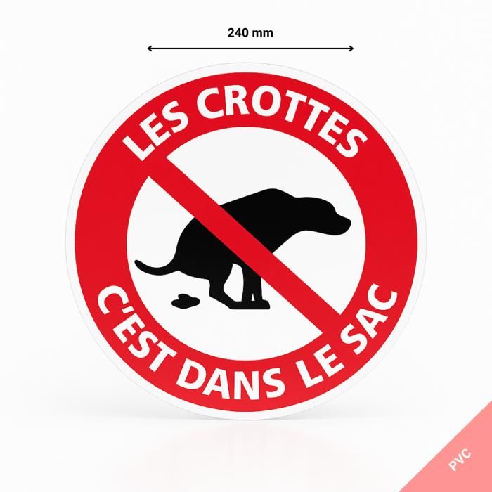 Bois Panneau Panneau Signalétique "les Crottes C'est Dans Le Sac