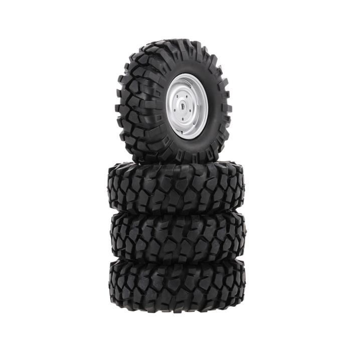 Pneus RC 1,9″ KEEDA – Caoutchouc + Jantes Plastique – Pour Crawler SCX10, TRX4, D90 – 108 Mm