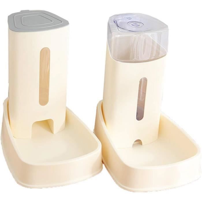 Distributeur Automatique Nourriture Et Eau Pour Chat Et Chien - Grand Réservoir 3.8L, Antidérapant, Facile à Nettoyer - 6
