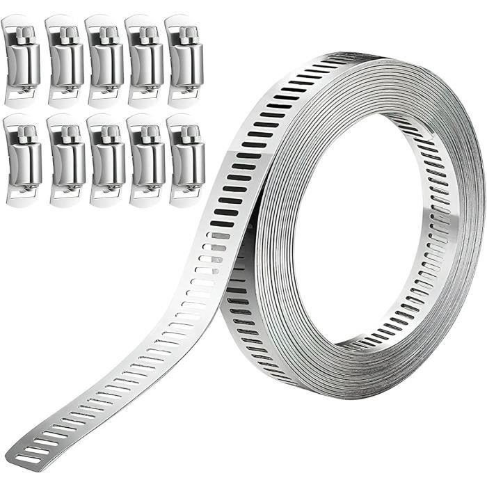 Colliers De Serrage Métallique Inox – Lot De 15, Largeur 12-14 Mm, Pour Tuyaux, échappement, Carburant (résistants à La Corrosion) - 9