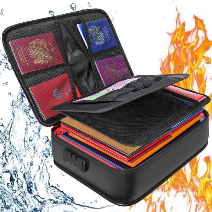 5L Coffre Fort Code - Aec Pochette Anti Feu Pour Documents
