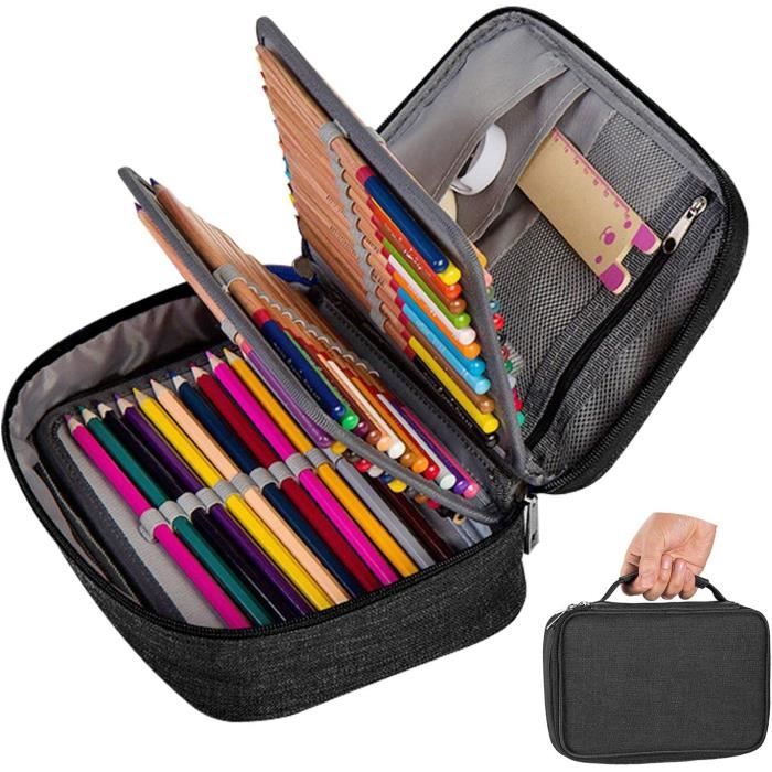 1 sac à stylos en cuir PU rétro, trousse à crayons portable, boîte à stylos  mince, taille compacte 7,87 x 3 pouces, cadeau d'anniversaire pour femmes  d'affaires hommes fournitures d'art et d'artisanat 