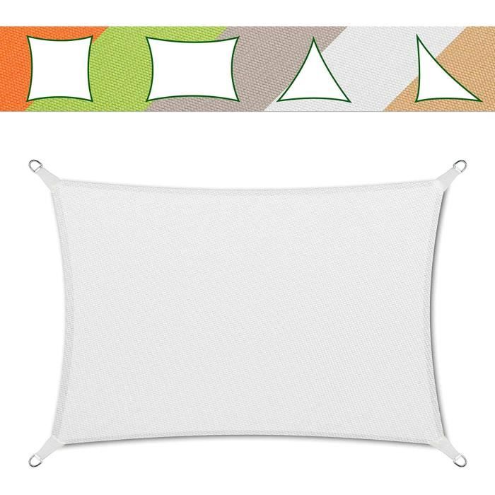Casa Pura Voile D'Ombrage Rectangulaire Toile Tendue Epaisse Résistante