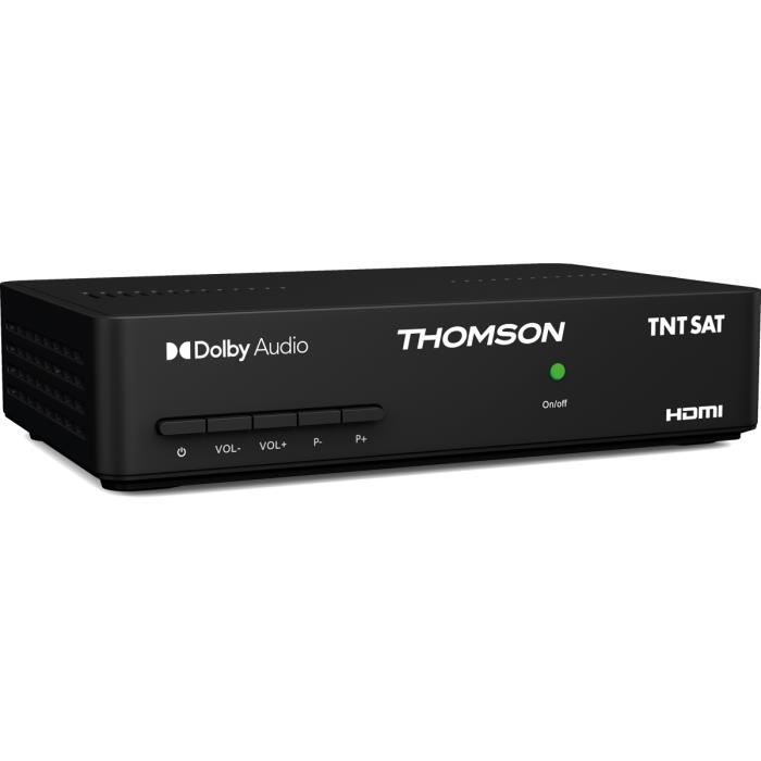 THOMSON THS 806 - Décodeur satellite TNTSAT HD + Carte TNTSAT (Astra 19°2), Noir