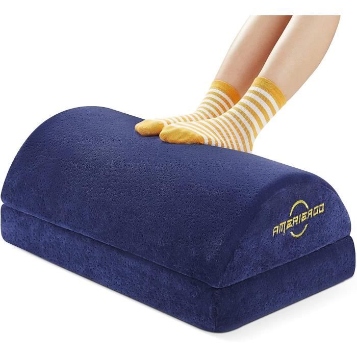 Repose-pied Ergonomique De Bureau Réglable Avec Masseur - 6 Hauteurs, Pour Meilleure Circulation Sanguine