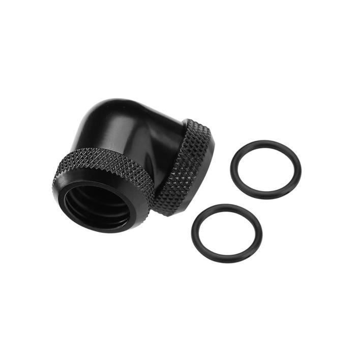Raccord Refroidissement Eau PC 3 Voies Sphérique G1/4 – Connecteur En Laiton Noir 180° Rotatif – Qualité Premium Pour Watercooling