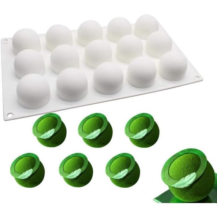 Moule En Silicone 6 Cavités Pour Mousse/dessert - Forme Fleur Spirale, Apte Four Et Congélation - 8