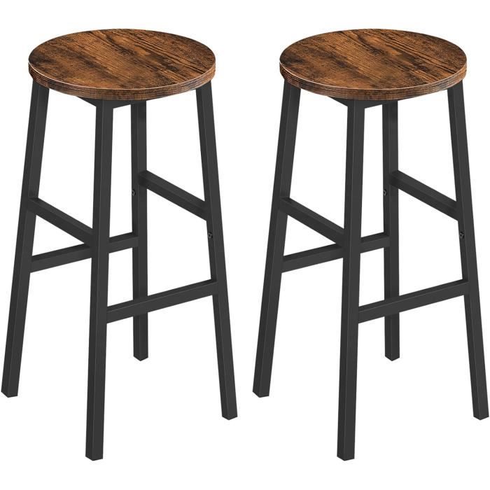 Ensemble De Deux Tabourets De Bar, Tabouret De Bar Rond Avec Repose ...