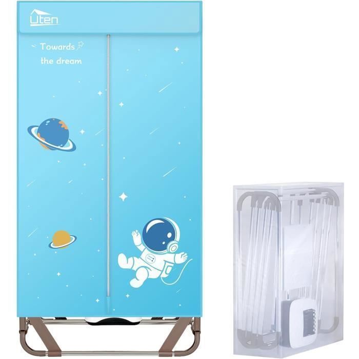 UTEN Sèche-Linge Portable 1500W Armoire de Séchoir Électrique Pliable Grande Capacité 10kg avec Sac de Rangement