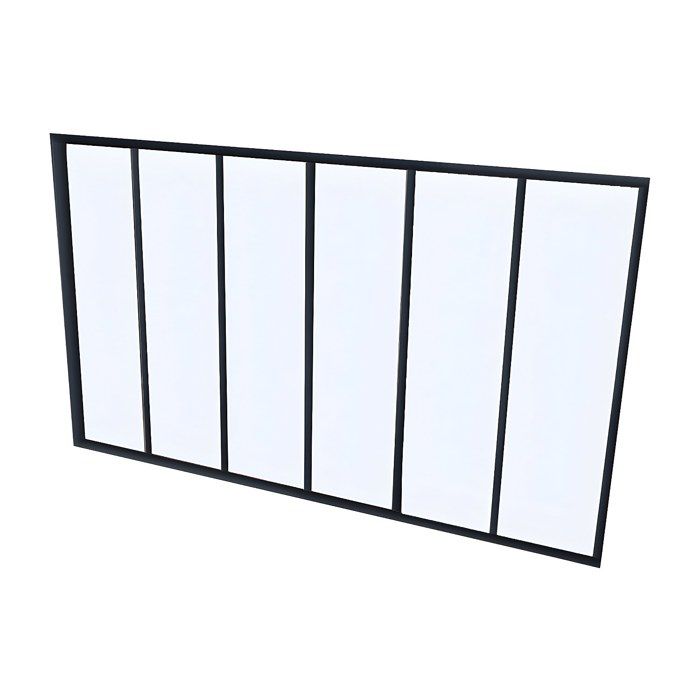 Verrière atelier en aluminium thermolaqué noir 180 x 130 cm (L x H) – BAYVIEW