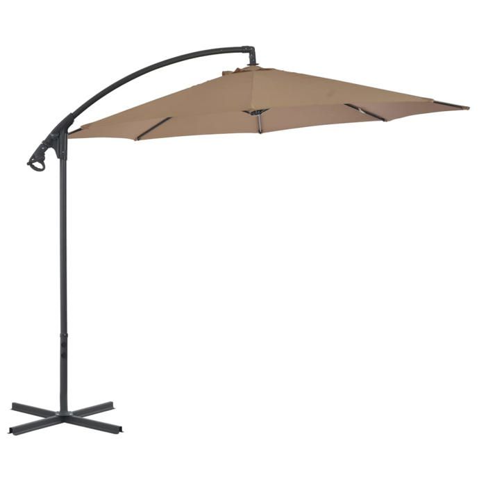 vidaXL Parasol de Jardin en Porte-à-feux avec Poteau en Acier Pare-soleil de Patio Abri de Soleil Parasol de Terrasse 44876
