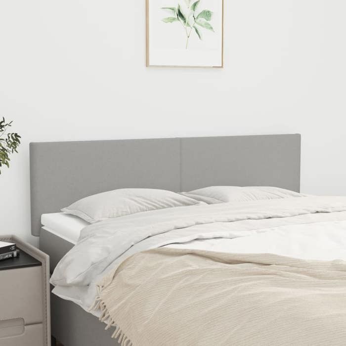 vidaXL Têtes de lit Gris clair 144x5x78/88 cm Tissu 345784