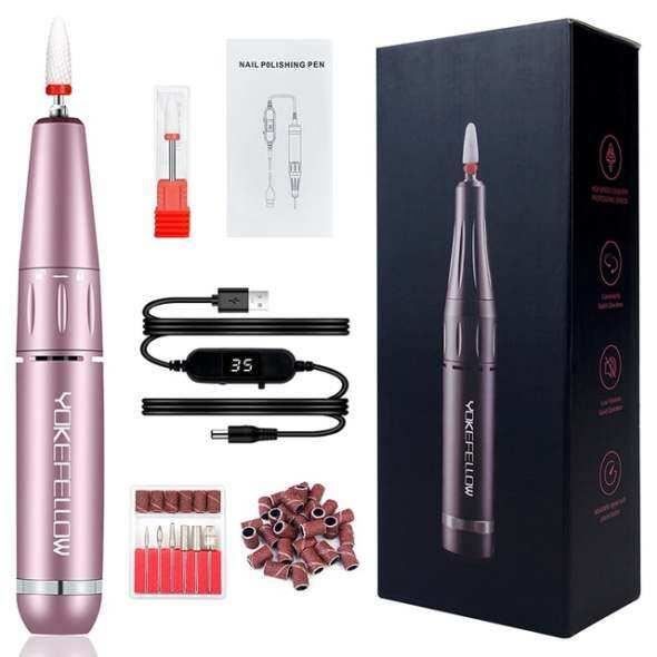 Mini Ponceuse à Ongles électrique Rechargeable - 12000 Tours/min, 2 Vitesses - Soin Des Pieds/mains