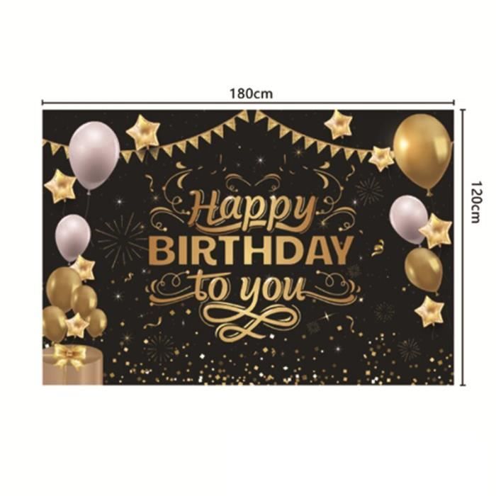 A Decor De Fond Pour Anniversaire De 30 40 50 60 Ans Fournitures De Fete Pour Adultes Cdiscount Maison