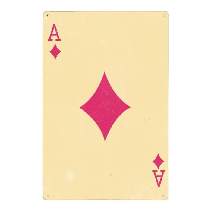 plaque métal vintage PIN UP PLAYER'S POKER | - Plaque métal